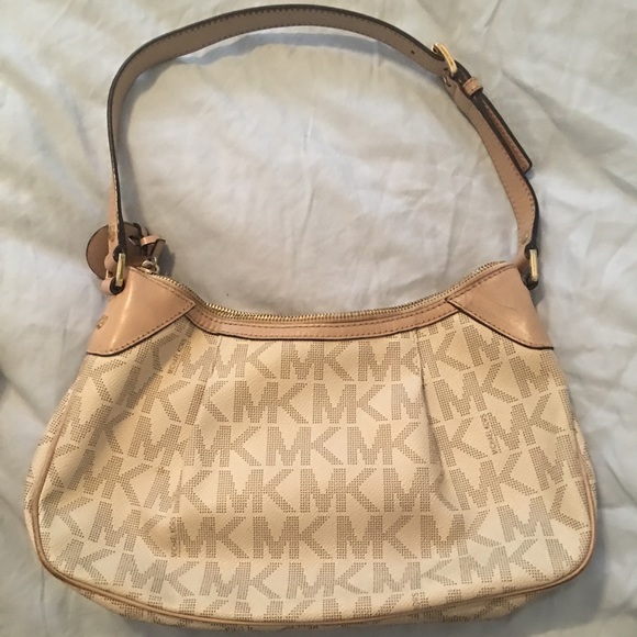MK cream logo purse - Picture 2 of 5